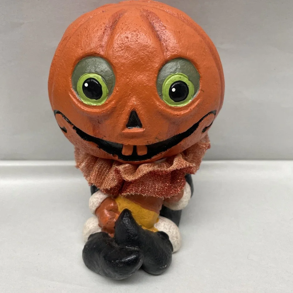 Ashland Primitive Halloween Pumpkin Head Figurine 5
